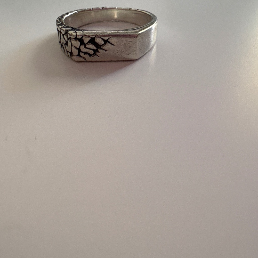 Clocks and Colours Silver Ring (Size 9)